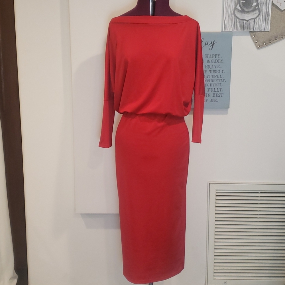 Boat neck dress